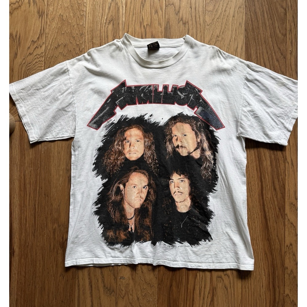 Vintage 1991 Metallica WHEREVER I MAY ROAM T-Shirt XL singe stitch BROCKUM stage